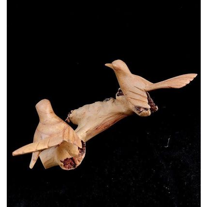 Birds Natural Wood Wildlife Ornament