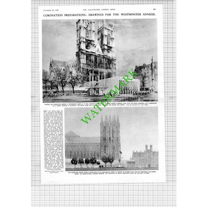 David Eccles Westminster Abbey Coronation Preparations - 1952 Article