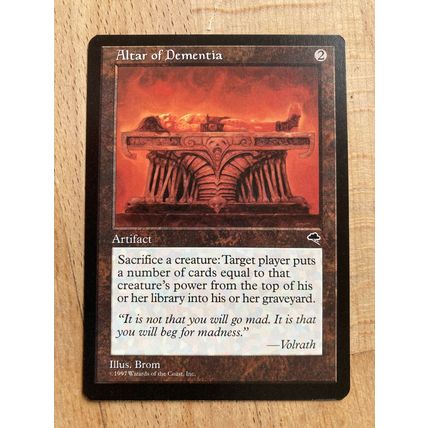 Magic the Gathering MTG CCG: Tempest - Altar of Dementia (A) 1997 WotC