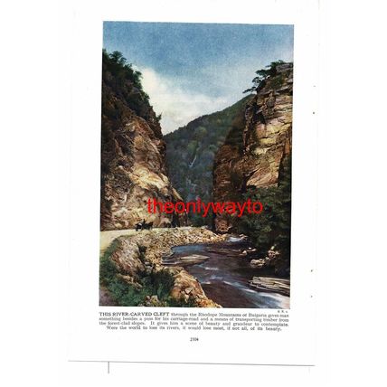 River Carved Cleft, Rhodope Mountains, Bulgaria, Book Illustration (Print)