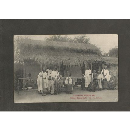 Postcard France Normandy Roubais Exhibition 1911 Senegalise Village