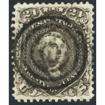 78, Used VF 24¢ - Very Pretty Stamp - Bulls Eye Cancel - Stuart Katz