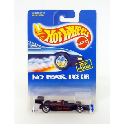 Hot Wheels No Fear Race Car #244 Black Die-Cast Car w/Tampos 1991