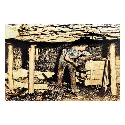 ptc3998 - Staffs. - Men at work underground, in Parkhouse Colliery - print 6x4