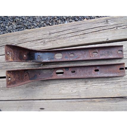 1950 Dodge Power Wagon Front Fender Mounts Brackets OEM Pair Flat Fender