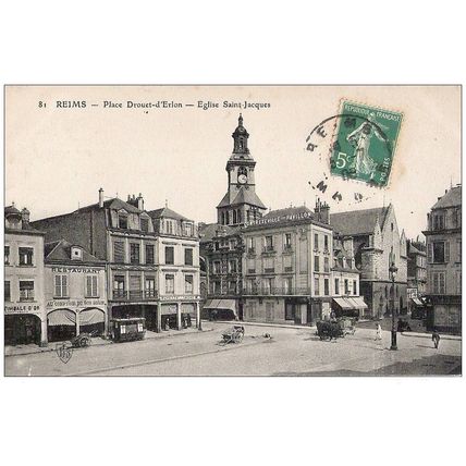 51 - REIMS - place Drouet D'Erlon - Eglise saint Jacques