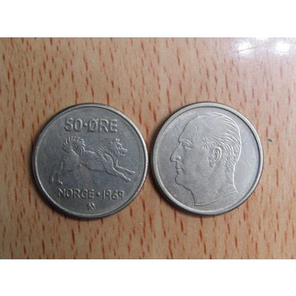 Norway 1969 50 Ore Coin