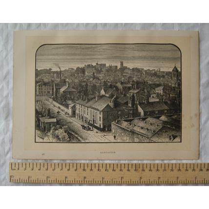 Vintage engraving Lancaster