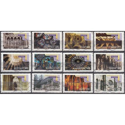 France 2011 Michel 5081I - 5092I O Cote (2015) 7.20 € Art gothique