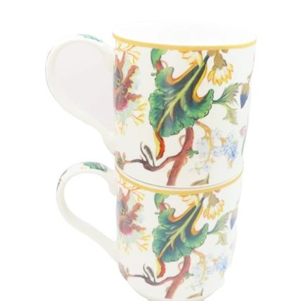 Anthina Mugs Set of Two Fine China Mugs Stackable 9 CM Microwave/Dishwasher Safe