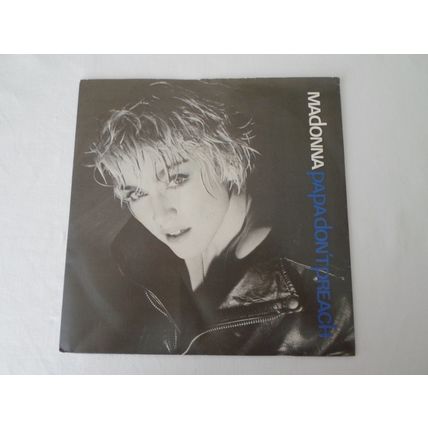 7"MADONNA.1986, PAPA DON'T PREACH.SIRE W8636. BIG DEAL.GLOSSY CARD. NEAR MINT