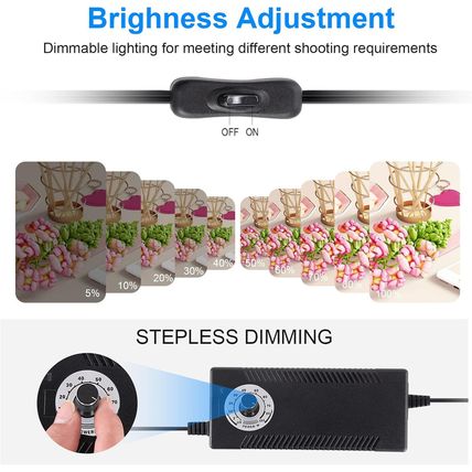 Photo Studio Light Box Photography 32"X32" with 210 Leds and 6 Colors Backdrops
