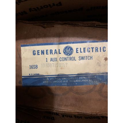 NEW GENERAL ELECTRIC SWITCH SPR 16SB 1DB3D71SUM4Y,GE 16SB IDB3D7ISUM4Y,BZ