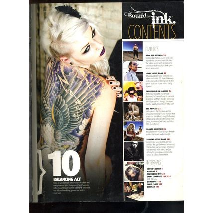 VOL 1 #3 BOUND BY INK Vintage Tattoo magazine KRISTEN LEANNE-STUNNER MODEL VG