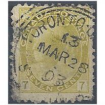 Canada 1902 SG160 7c Greenish-Yellow Good Used.