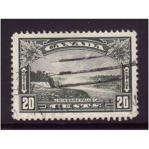 CANADA 1935 20c OLIVE GREEN NIAGARA FALLS SG 349 FINE USED #3