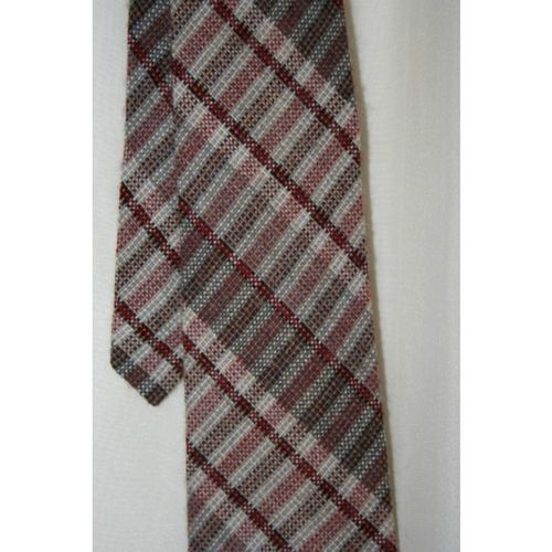 Mens Vintage 1970 Striped Clipper Clip on Tie