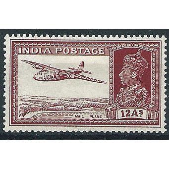 India 1937 SG258 12a Lake Mounted Mint .. ..