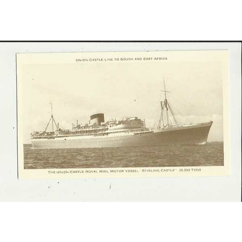 Union-Castle RMMV STIRLING CASTLE Company Postcard (a)