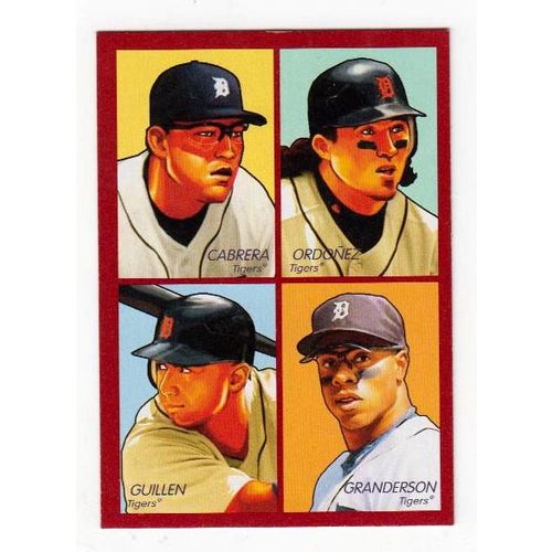 2009 UD Goudey 4 in 1 Cabrera /Ordonez /Guillen /Granderson card #37 - Tigers