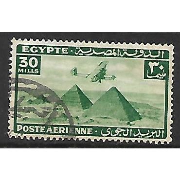 EGYPT 1941 AIR 30M GREEN HANDLEY PAGE HP 42 OVER PYRAMIDS SG288 FINE USED