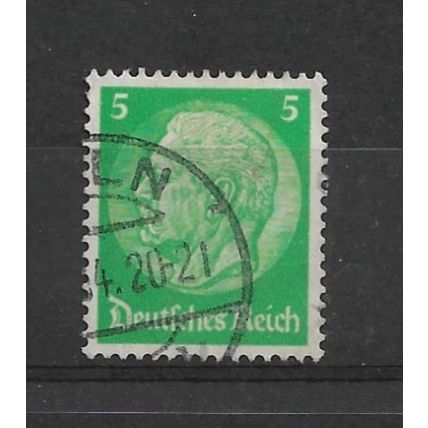 Germany.SG496B 5pf Pres van Hindenburg (Green).Fine Used.Nov21