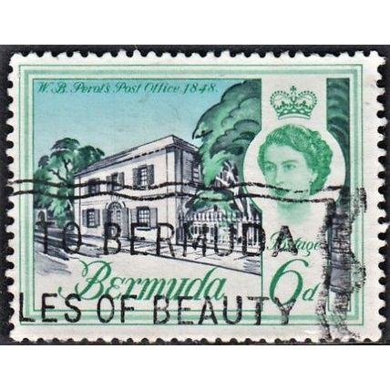 BERMUDA, 1962-68 6d Perot's Post Office, SG 168 (Scott 180), used.