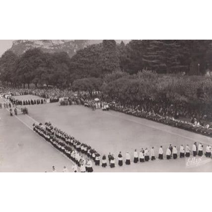 Lourdes La Benediction Des Malades Real Photo Postcard