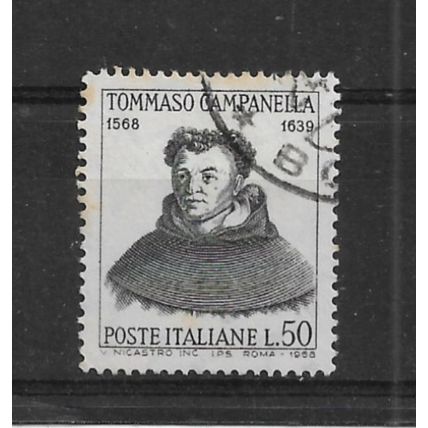 Italy.SG1227 50l Tommaso Campanella (400th Birth Anniversary).Fine Used.Sept22