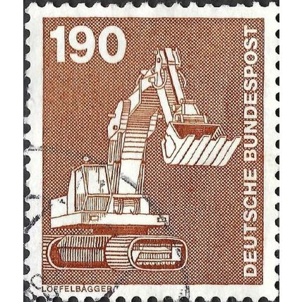 GERMANY, Industrial technology, Excavator, brown 1982, 190pf, #7