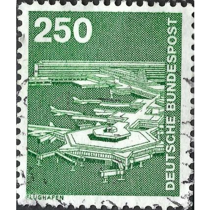 GERMANY, Industrial technology, Frankfurt Airport, green 1982, 250pf, #7