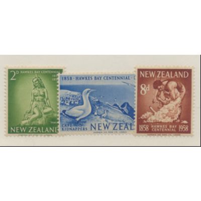 New Zealand Stamps Scott #323 To 325, Mint Hinged