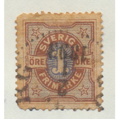 Sweden Stamp Scott #52, Used