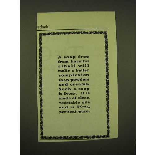 1902 Ivory Soap Ad - A soap free from harmful alkali will make