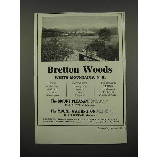 1918 Bretton Woods Resort Ad