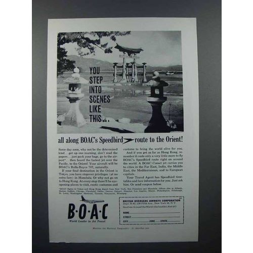 1960 BOAC Airways Ad - You Step Into Scenes Like This