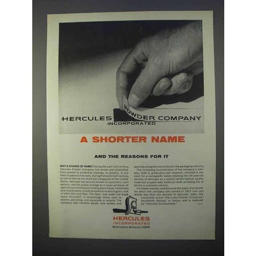 1966 Hercules Powder Ad - A Shorter Name and Reasons