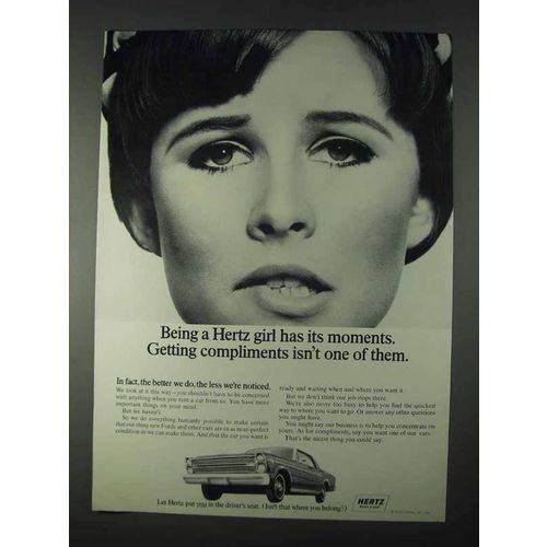 1966 Hertz Rent-a-Car Ad - Being a Hertz Girl