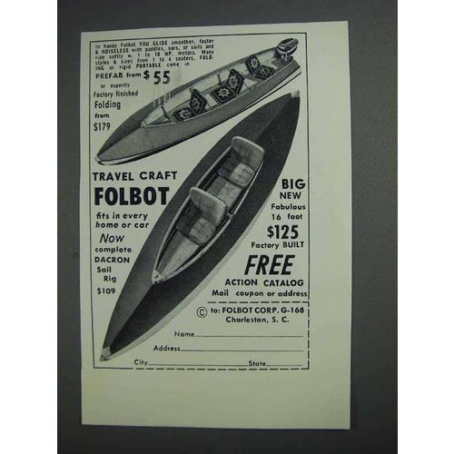 1968 Folbot Travel Craft Boat Ad