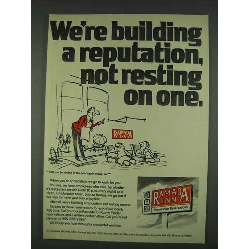 1978 Ramada Inn Ad - Building a Reputation