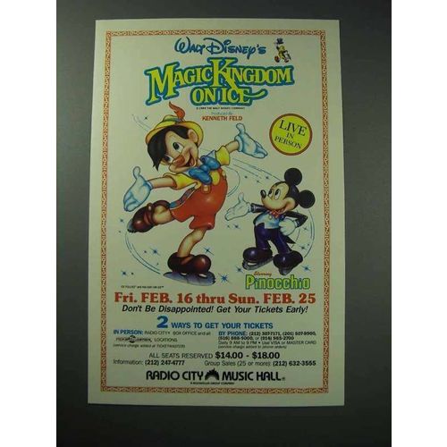1989 Walt Disney's Magic Kingdom on Ice Ad