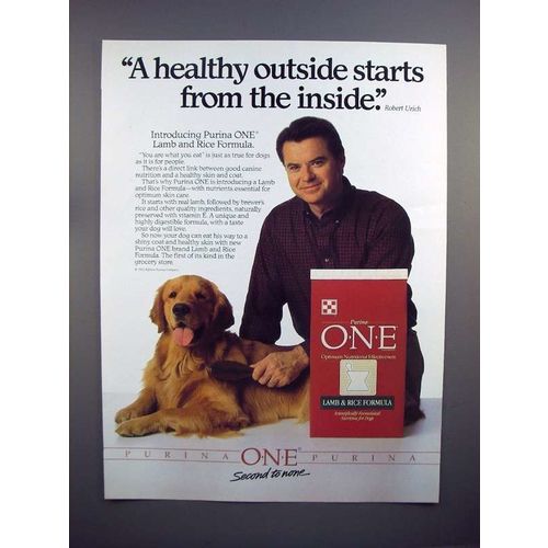 1992 Purina One Dog Food Ad w/ Robert Urich