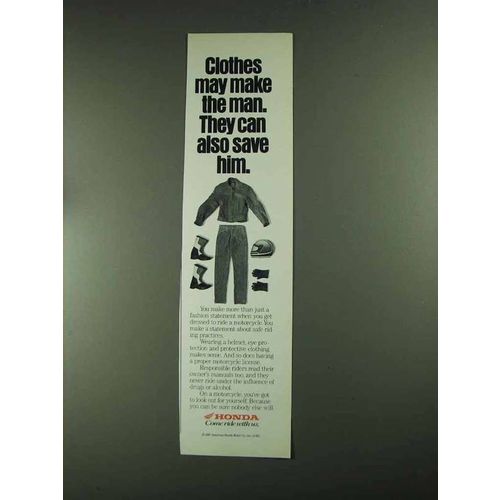 1994 Honda Motorcycles Ad - Clothes May Make Man