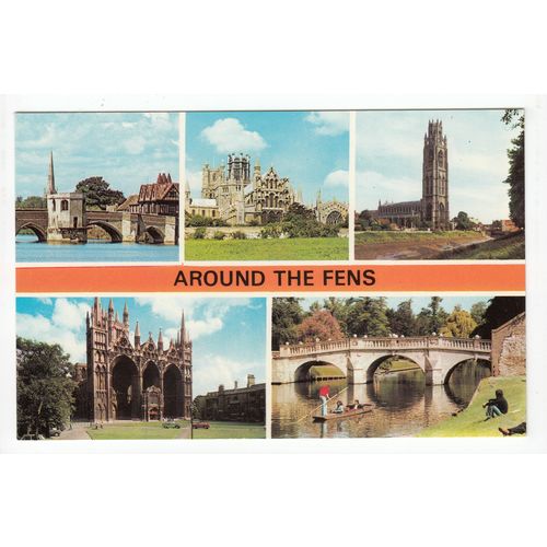 Around the Fens Multiview Postcard 15377