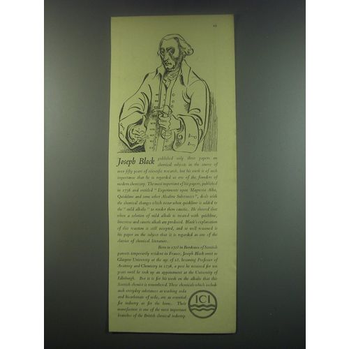 1949 ICI Chemicals Ad - Joseph Black