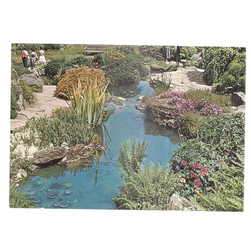 ROCK GARDEN POOL, R.H.S. GARDENS, WISLEY unused postcard 1972 =