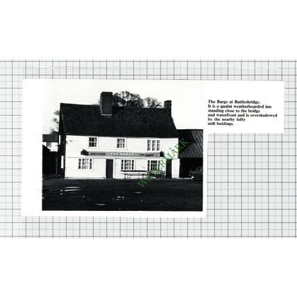 C7976) The Barge Inn Battlesbridge Essex - 1967 Cutting
