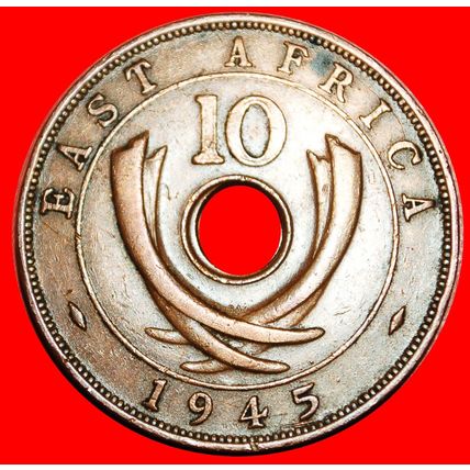 SOUTH AFRICA WARTIME (1939-1945):EAST AFRICA★10 CENTS 1945★LOW START★NO RESERVE!