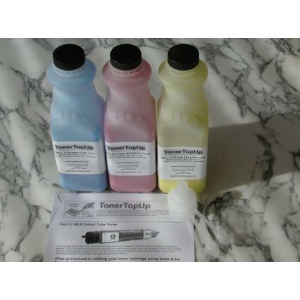 Rainbow Pack Toner Refills for Dell 5110 593-10120 593-10118 593-10124 593-10122