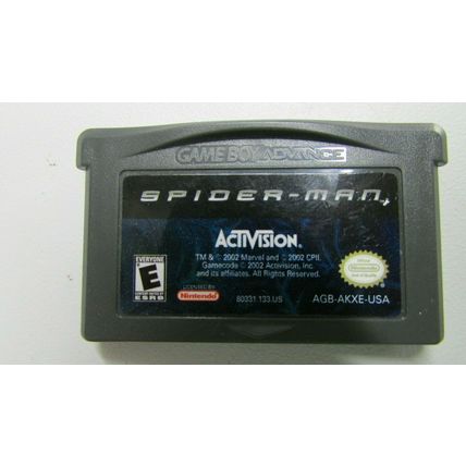 Gameboy Advance Game Boy SPIDER MAN,SPIDER MAN 2,NAMCO MUSEUM,PIRATES OF THE CAR